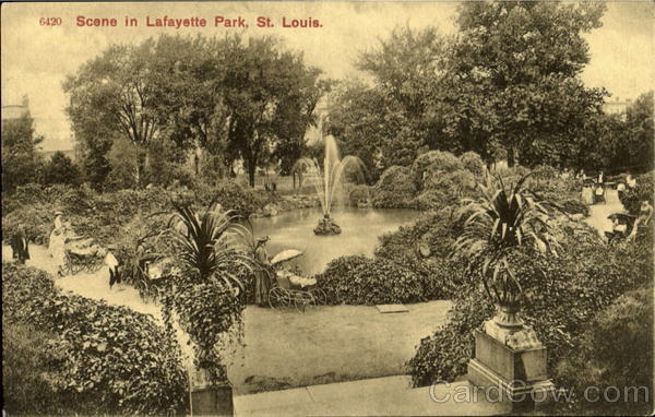 St. Louis,MO Scene In Lafayette Park Missouri Adolph Selige Pub. Co. Postcard
