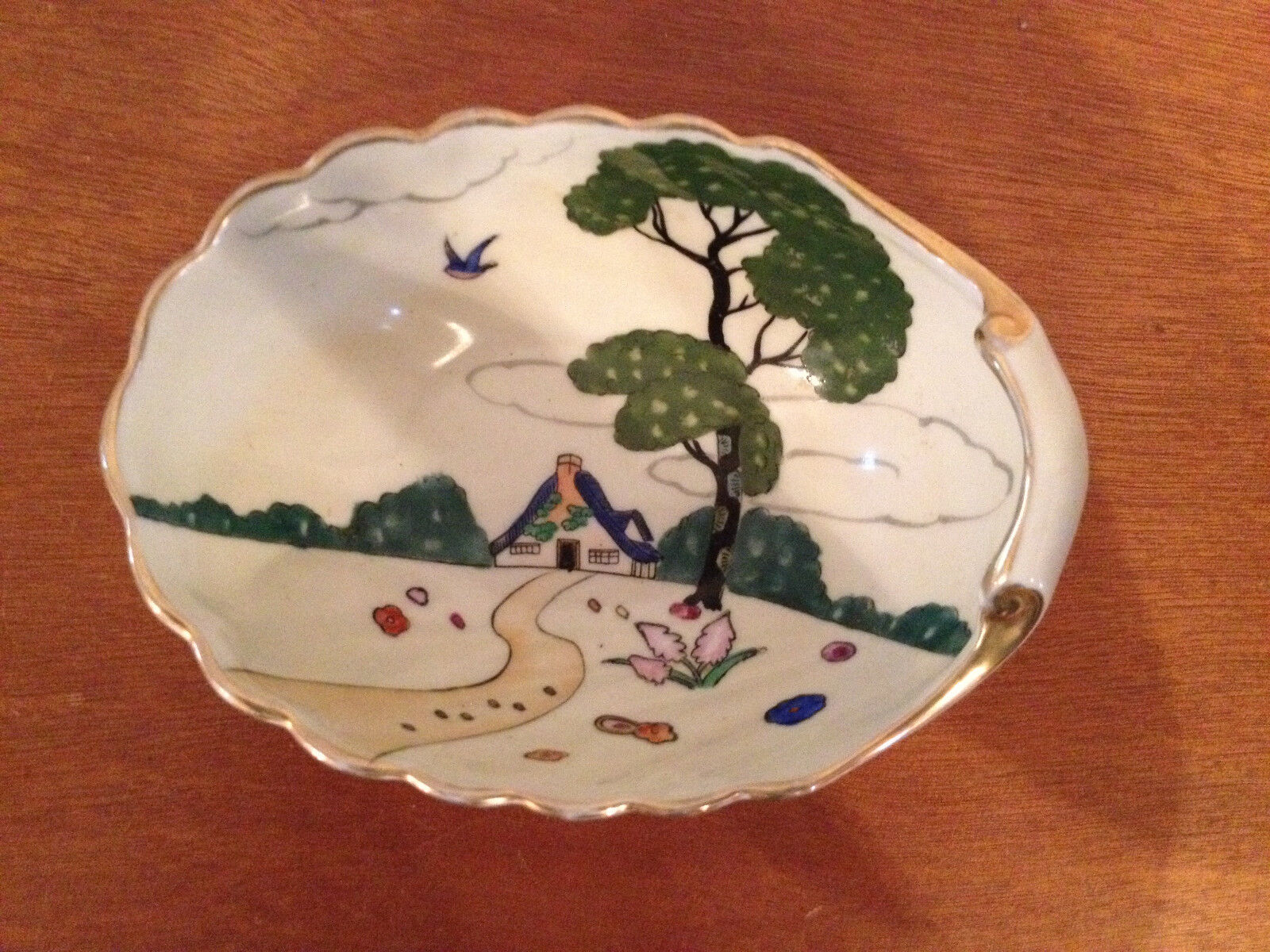 Vintage Antique Japanese Noritake Morimura Bros. Ceramic Shell Form Dish