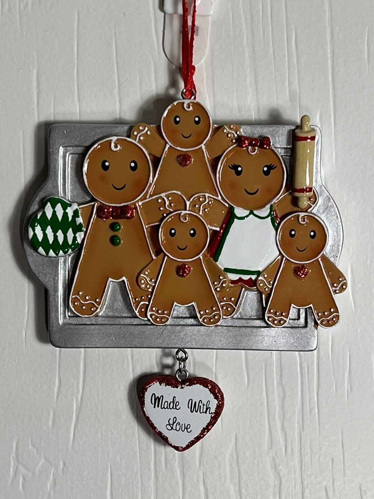 Polar X Gingerbread Family Of 4 Christmas Hanging Ornament-Write/Print Name