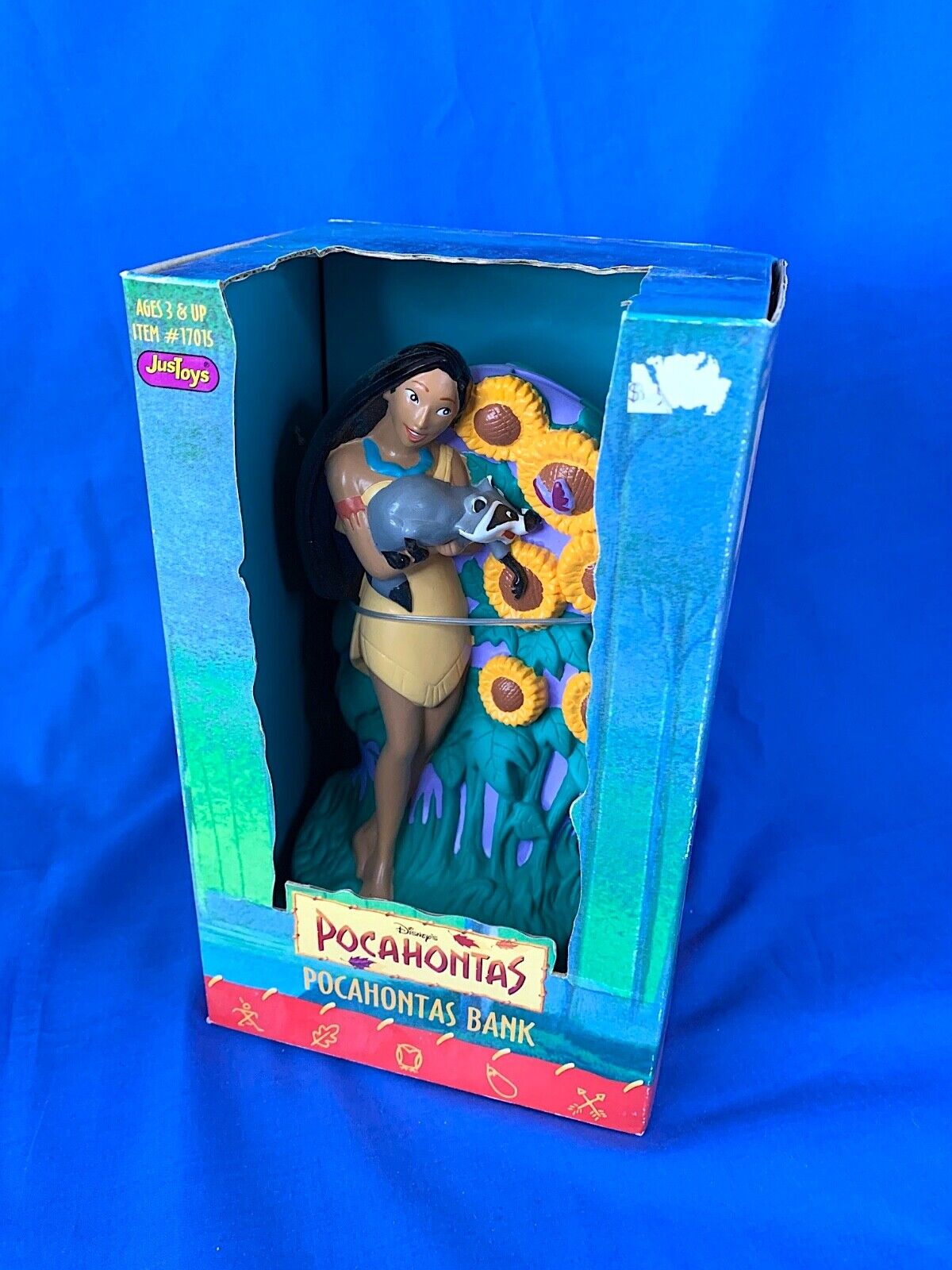 1995 Just Toy\'s Disney Pocahontas & Meeko Piggy Bank - Vintage
