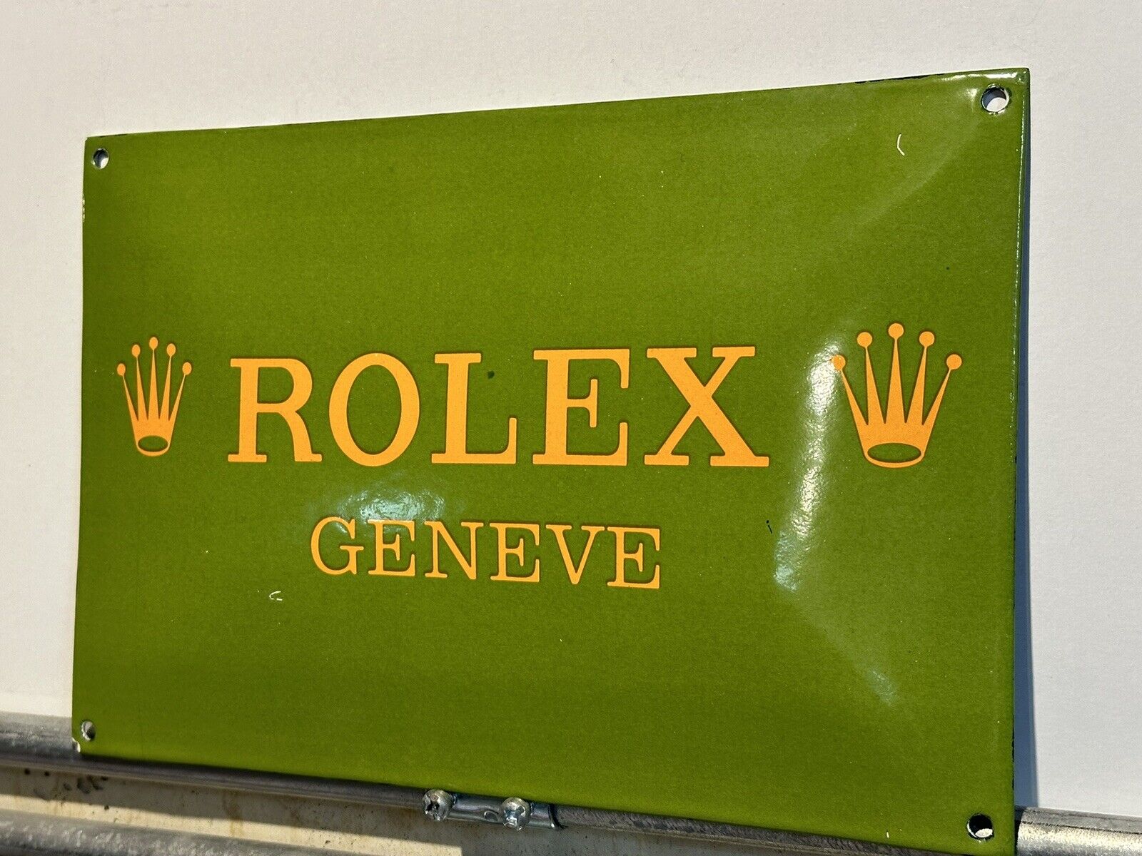 Vintage Styles Rolex Geneve Service 12 Inch Convex   Sign