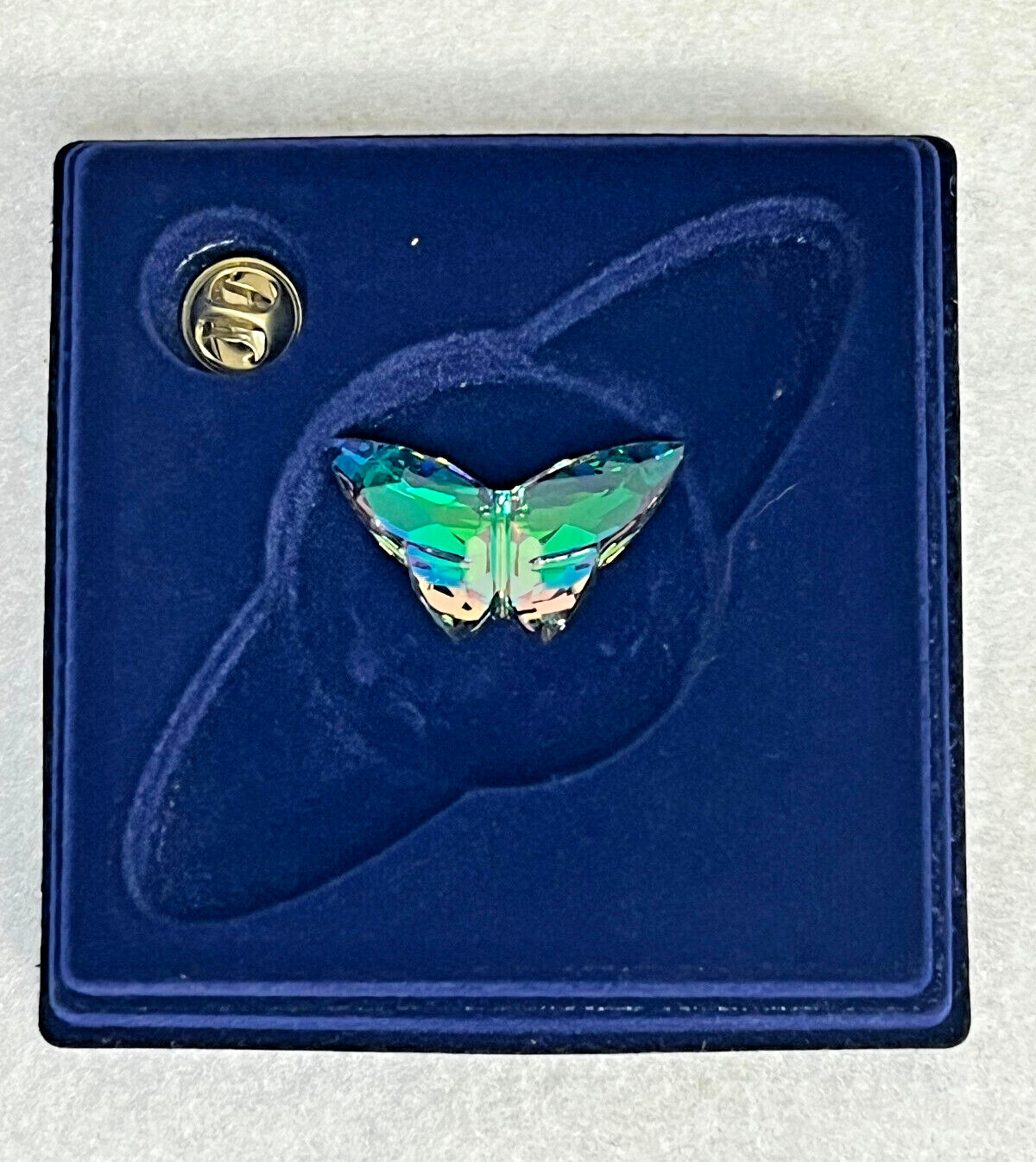Swarovski Violet Crystal Butterfly Magnet Pin Genuine In Box