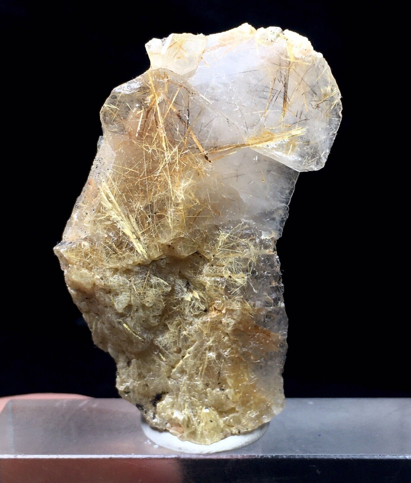 Rutiles and Astrophylite included Quartz Crystal From Zagi Mountain Kpk Pakistan
