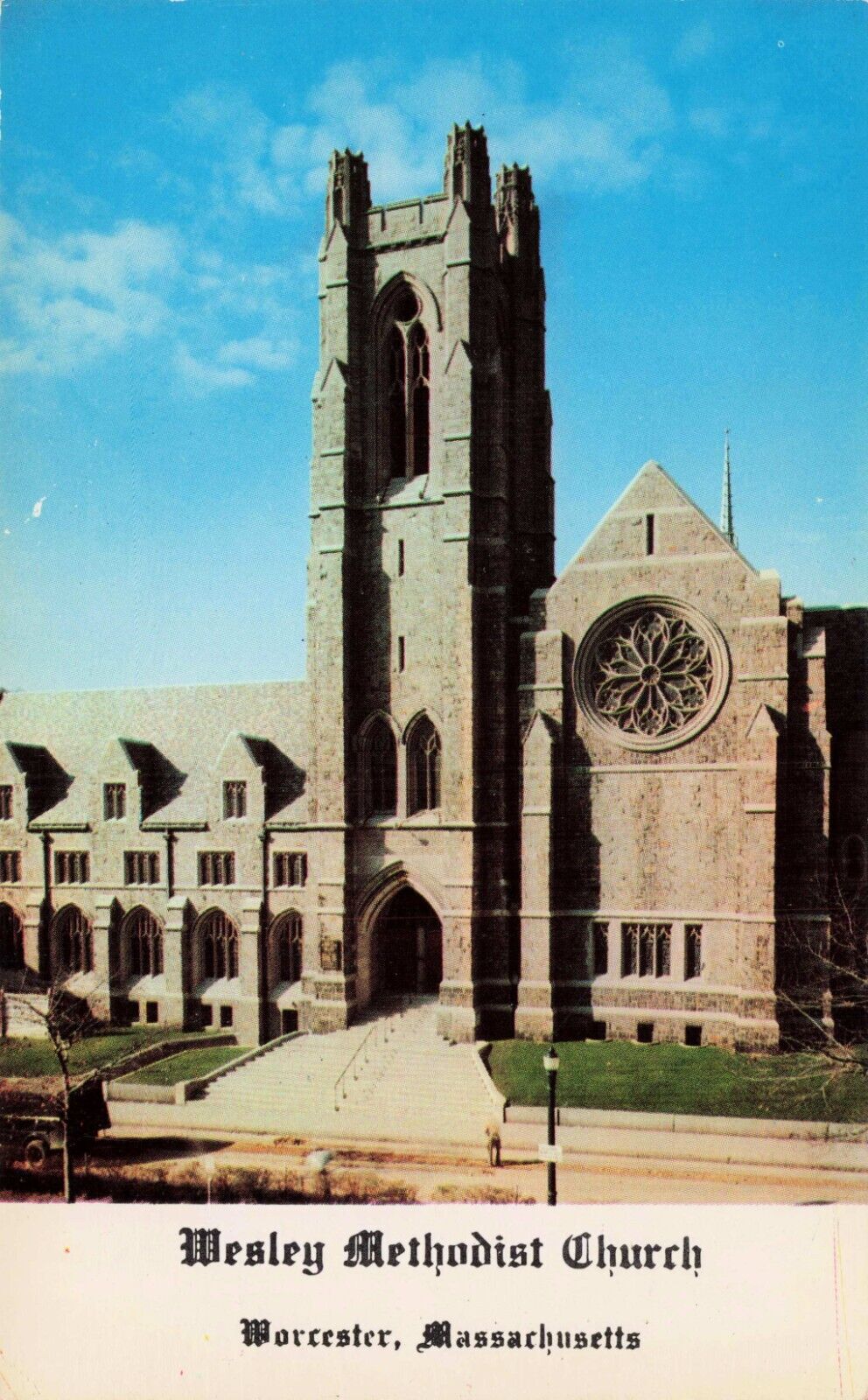 Wesley United Methodist Church, Worcester Mass. Vintage PC