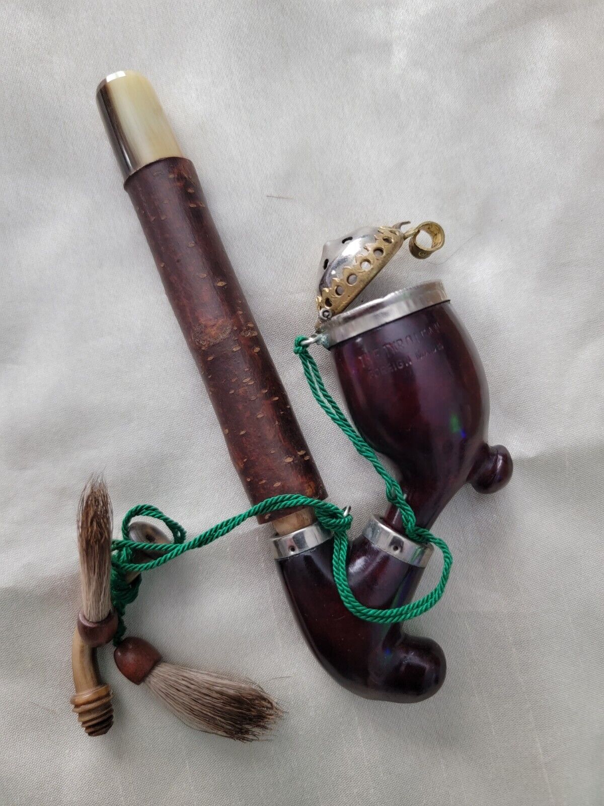 Early 20th Century Antique Tyrolean Style Bruyere Tobacco Smoking Pipe 