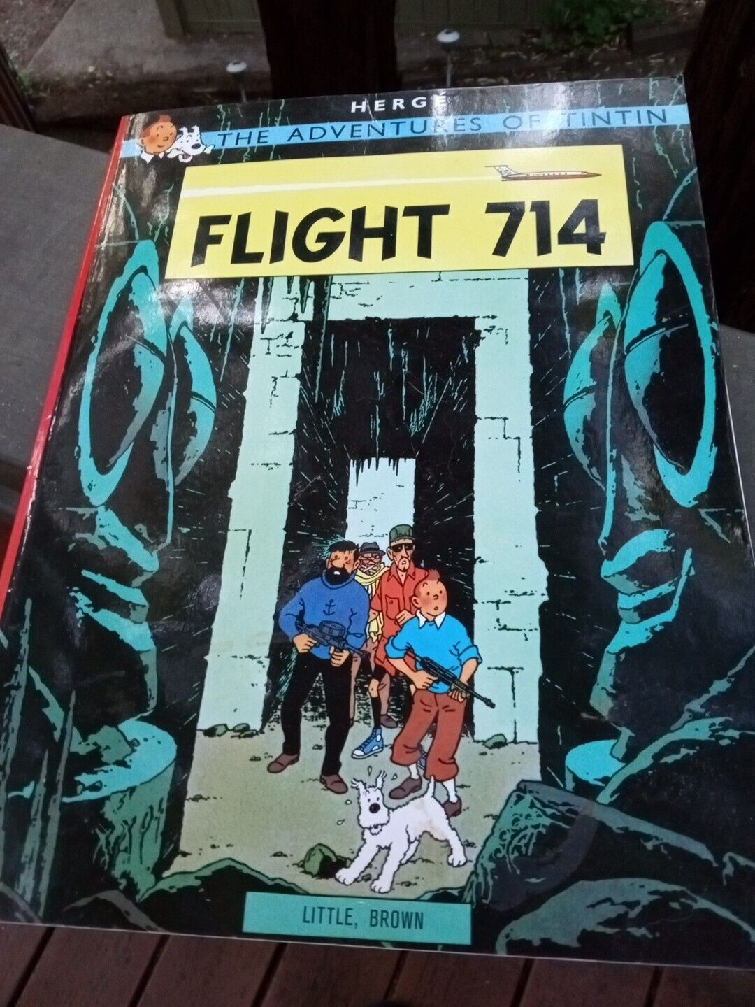 Vintage Adventures of Tintin Flight 714 by Herge Paperback Book 1975- In English