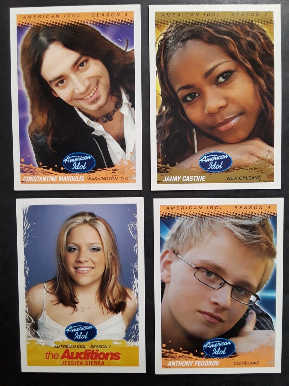 2005 Fleer American Idol Season 4 Non Sports Card Lot (4 ct) All Cards Pic\'d 🎶