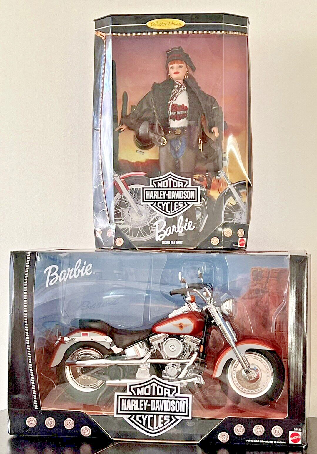 Collectible Mattel Barbie/Harley Motorcycle Rare w/Certif. See Descript. Details