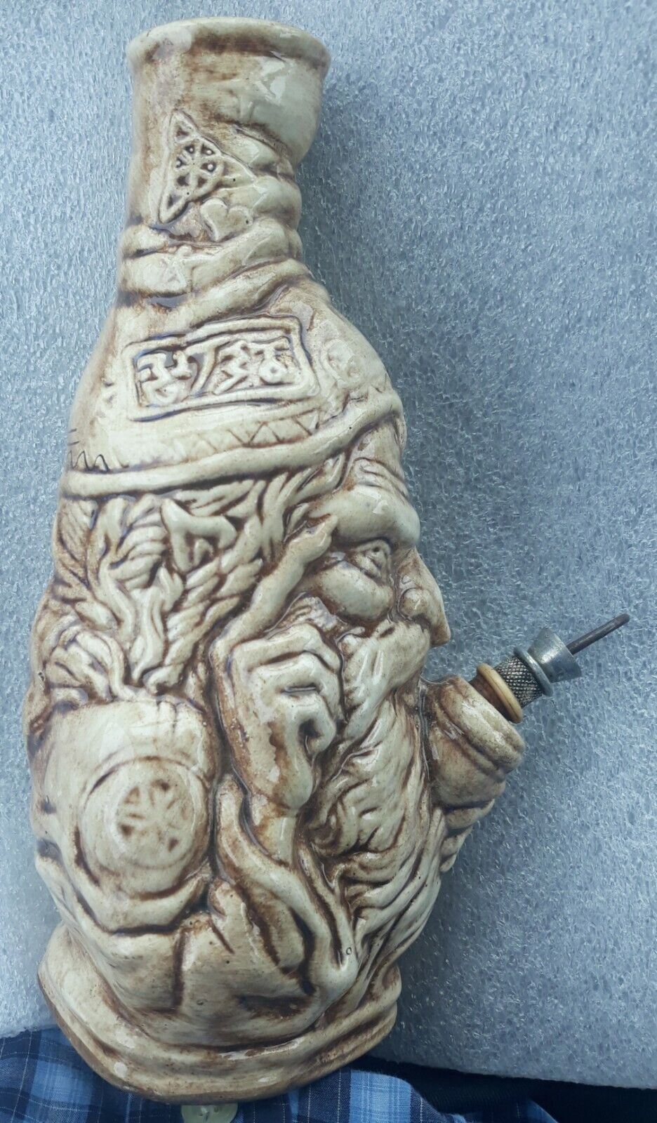 1975 Mind Circus Wizard Pottery Water Pipe Tobacco Bong Jim Rumph RARE Merlin