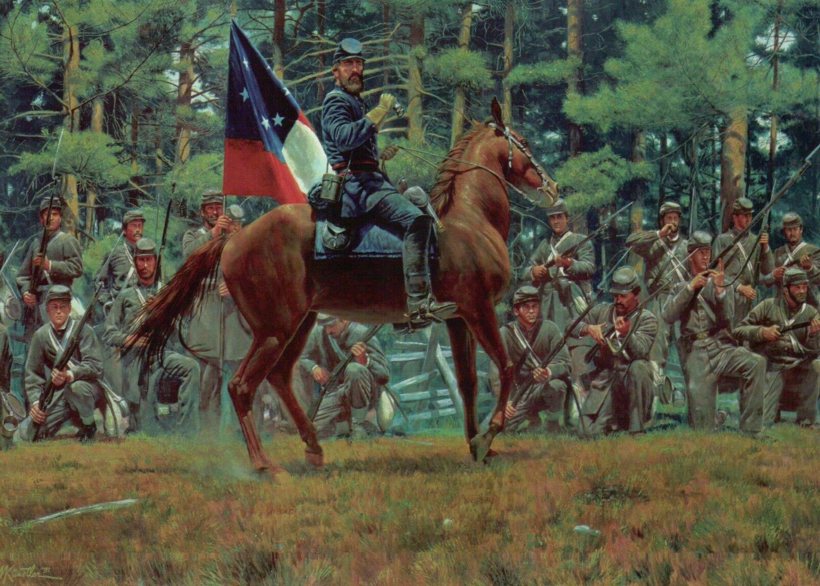 General Stonewall Jackson, First Manassas, Virginia, Military Civil War Postcard