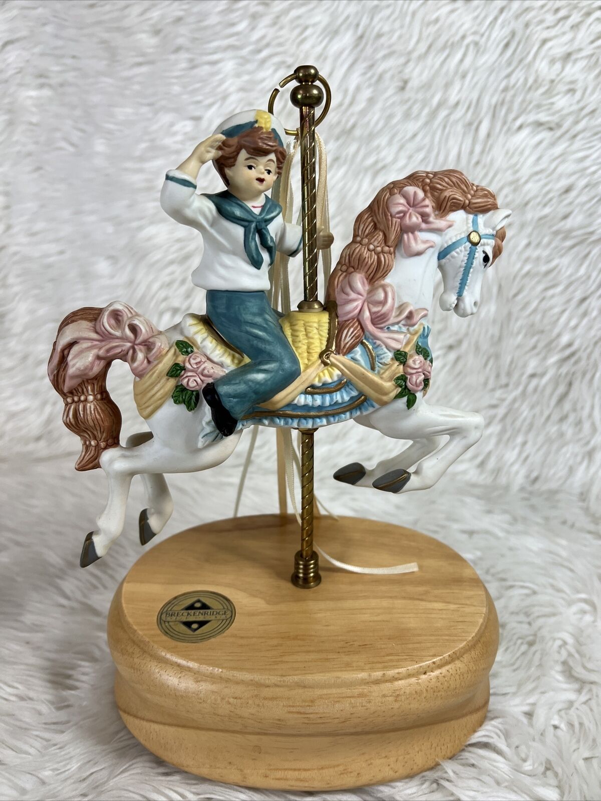 Breckenridge Design Porcelain Sailor Boy  on Carousel Horse