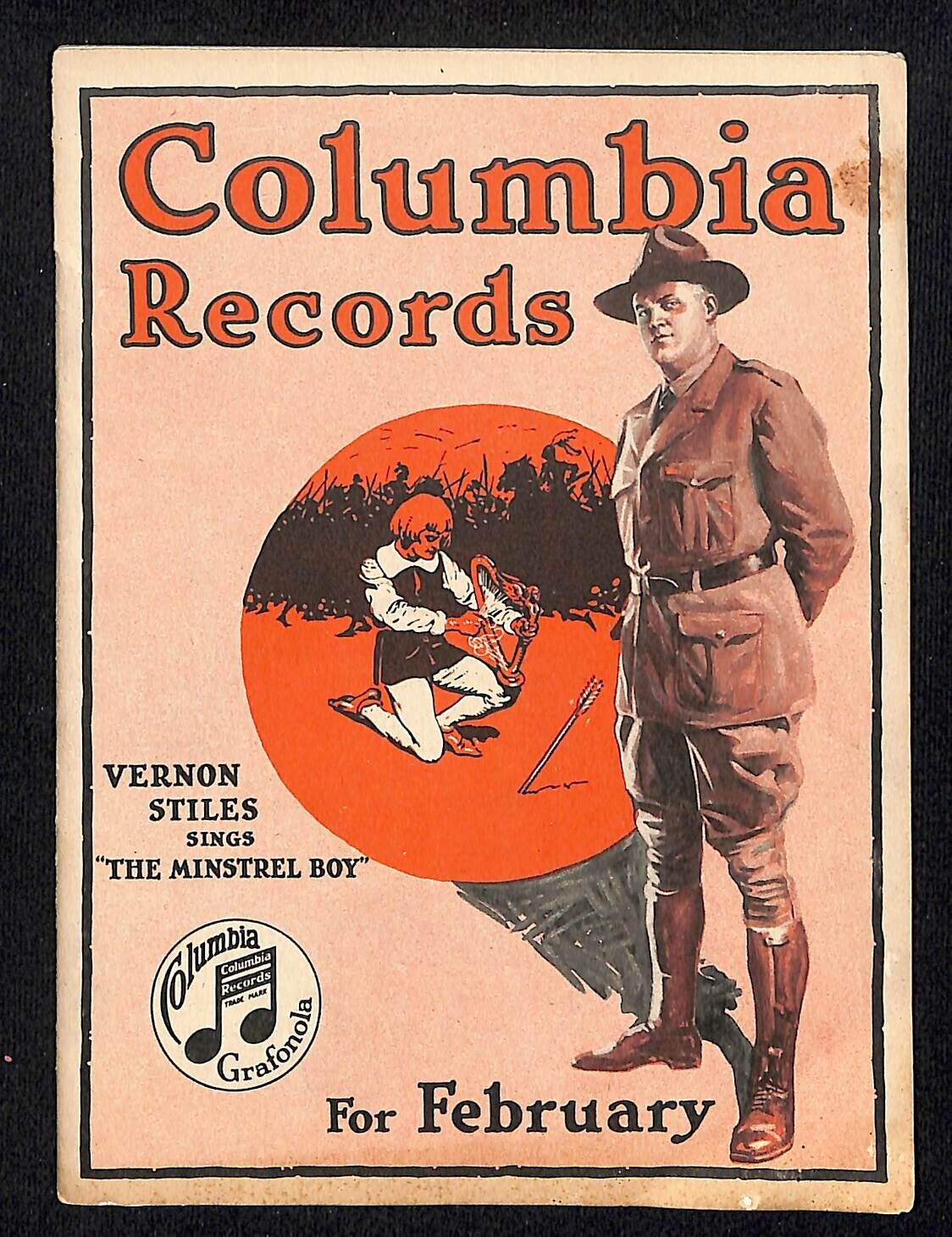 Columbia Records 1918 February New Releases w/ Prices 24pp Scarce