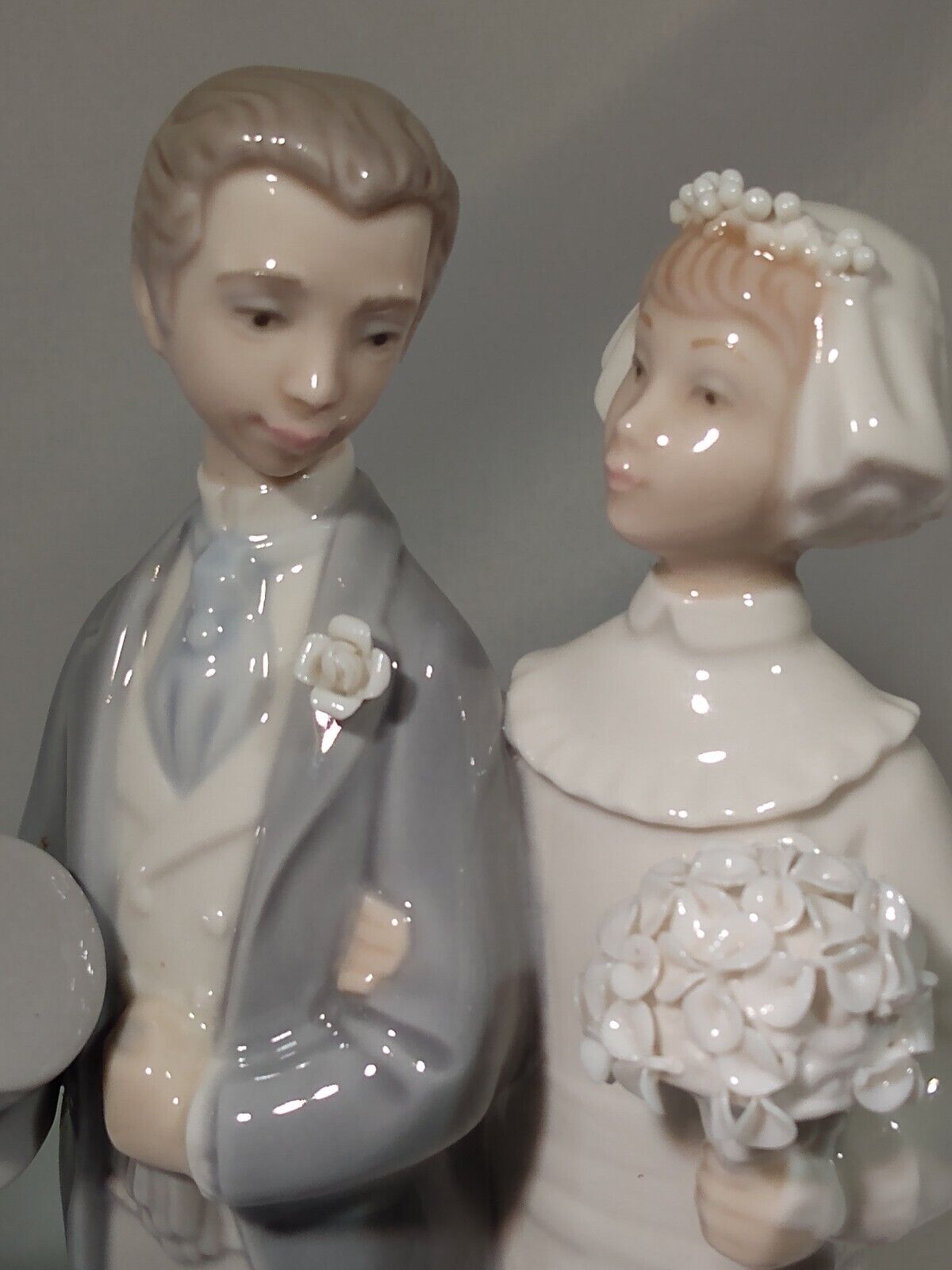 Lladro Bride & Groom Wedding Couple 7.5” Porcelain Figurine Retired #4808