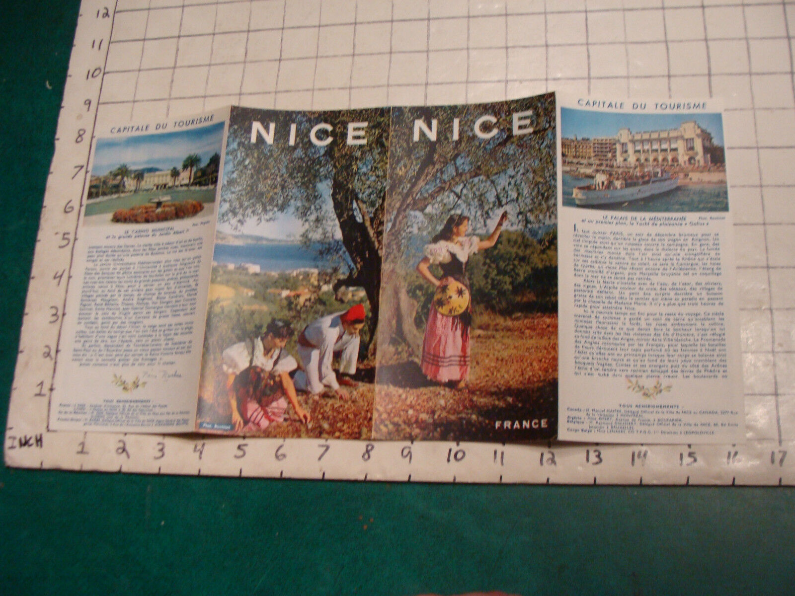  GREAT VINTAGE  brochure: NICE France 1954