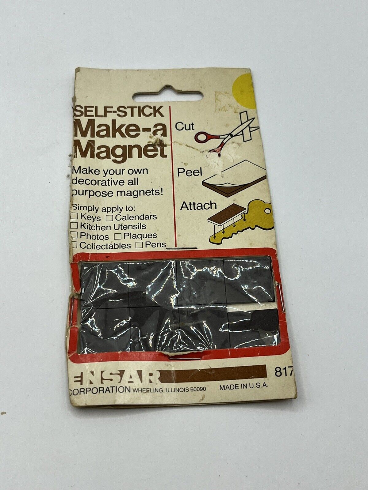 Antique Advertising NIP | Self Stick | Make-A-Magnet | Black | ENSAR