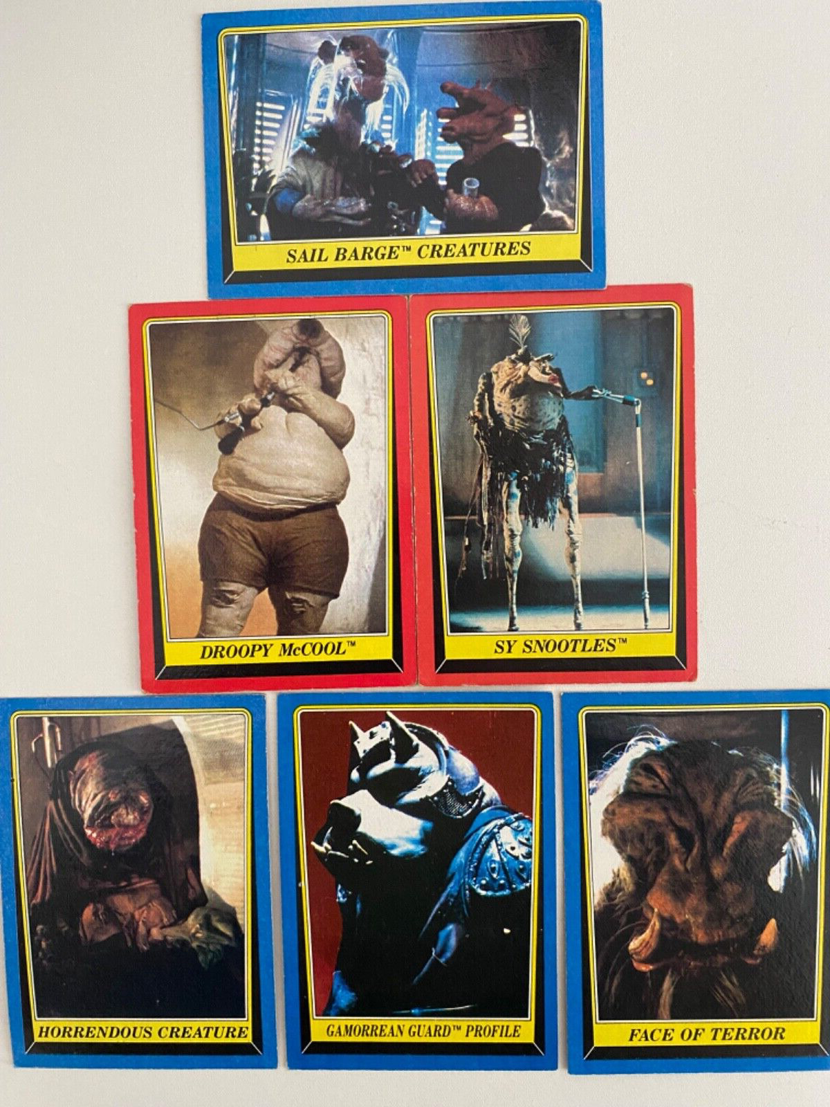 1983 Topps Star Wars Return of the Jedi Cards - Lot of 6. All aliens