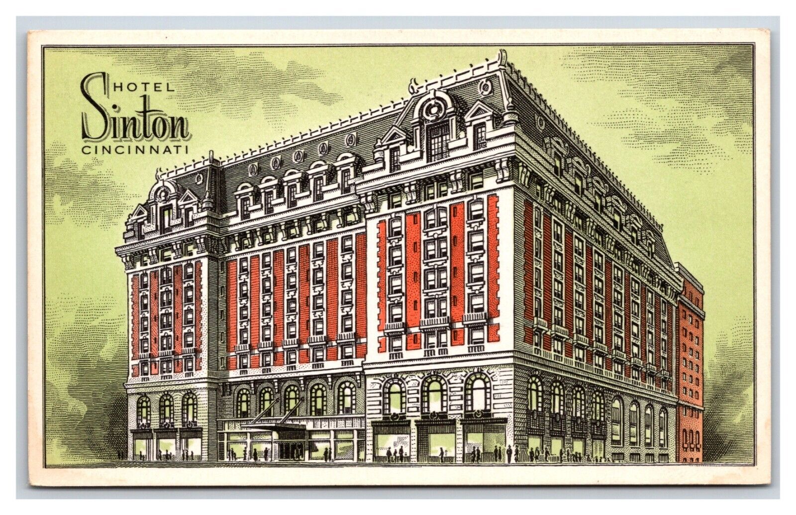 Sinton Hotel Cincinnati Ohio OH UNP Postcard O18
