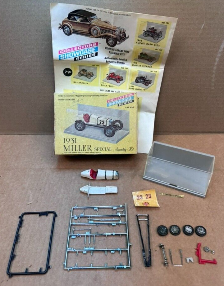 60s Vintage Renwal 1931 Miller Special Model Kit Collectible Americana Rare