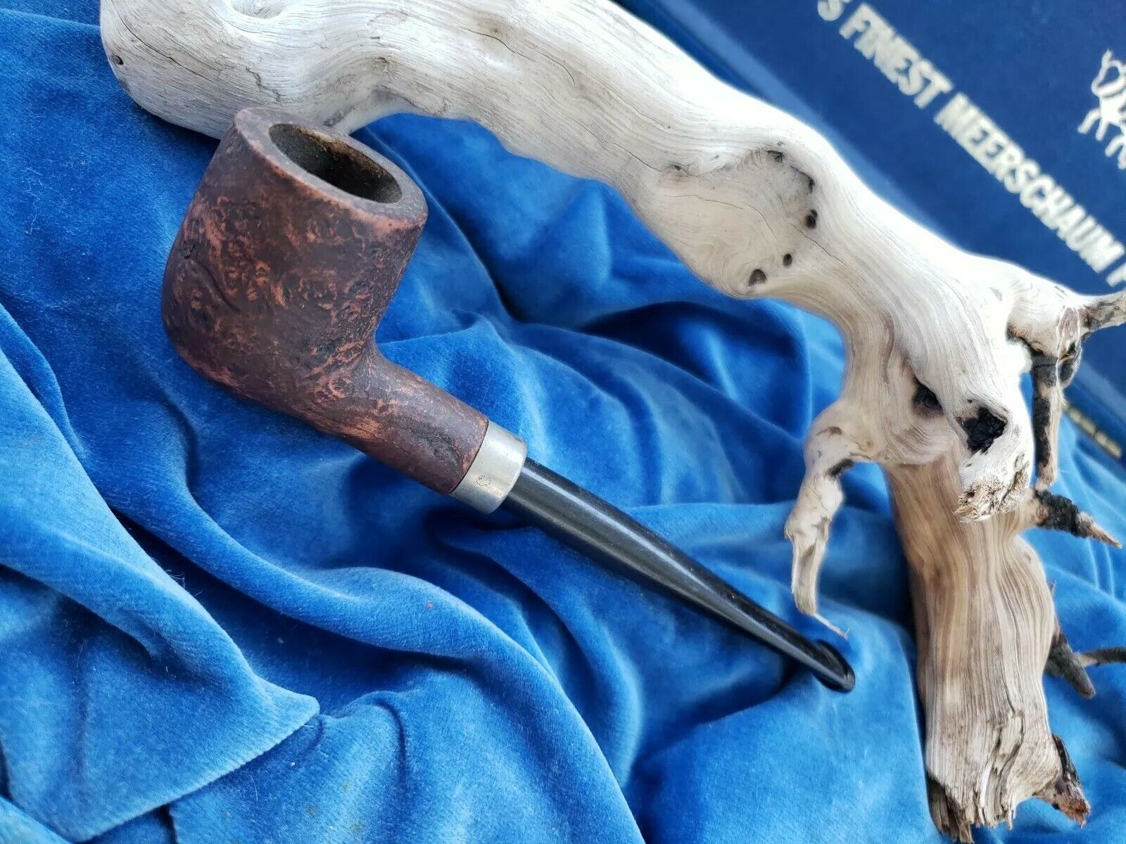 NEVER SMOKED Antique EP STAMPED ON STEM Rare IITALY Band Pipe Virgin SURVIVOR