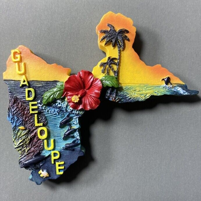 Guadeloupe France Tourist Souvenir 3D Resin Refrigerator Fridge Magnet GIFT IDEA