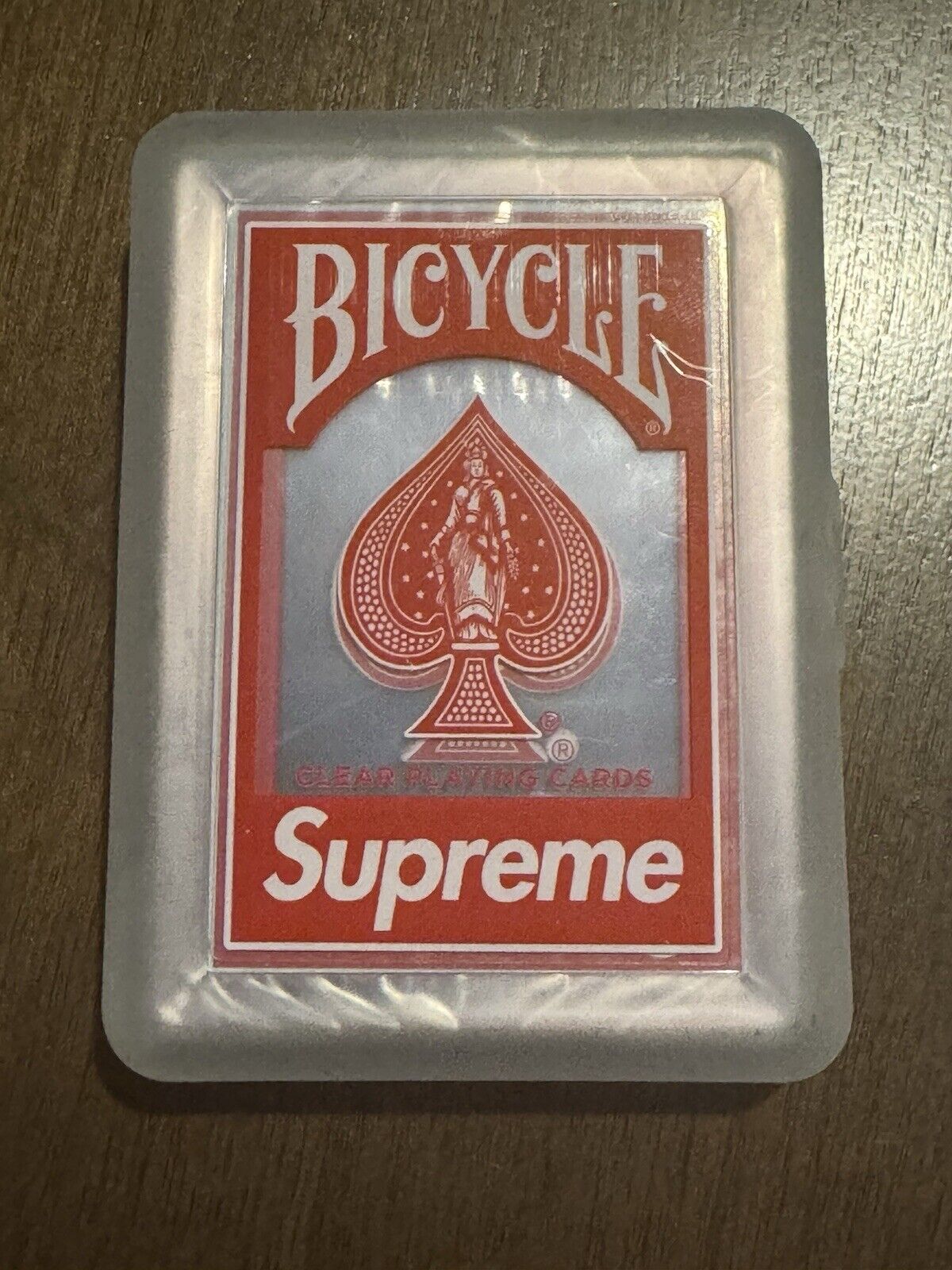 BRAND NEW SEALED Bicycle Supreme Clear Playing Cards - Red
