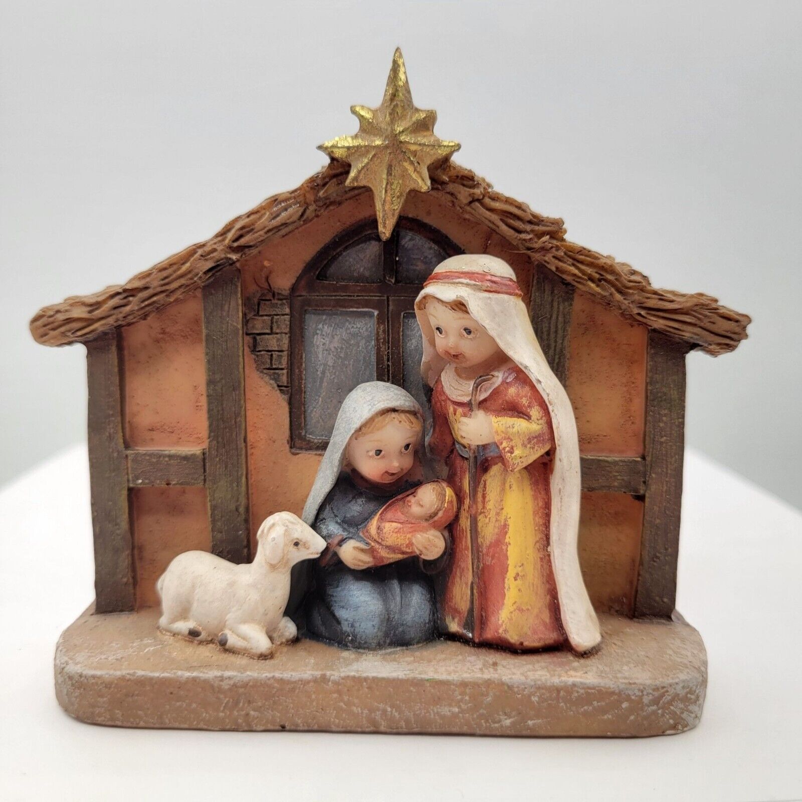 Dicksons Nativity Miniature One Piece Resin Figure Mary & Joseph as Children