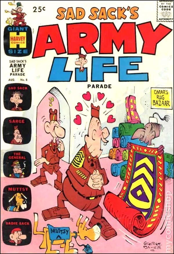 Sad Sack\'s Army Life #8 VG 1965 Stock Image Low Grade