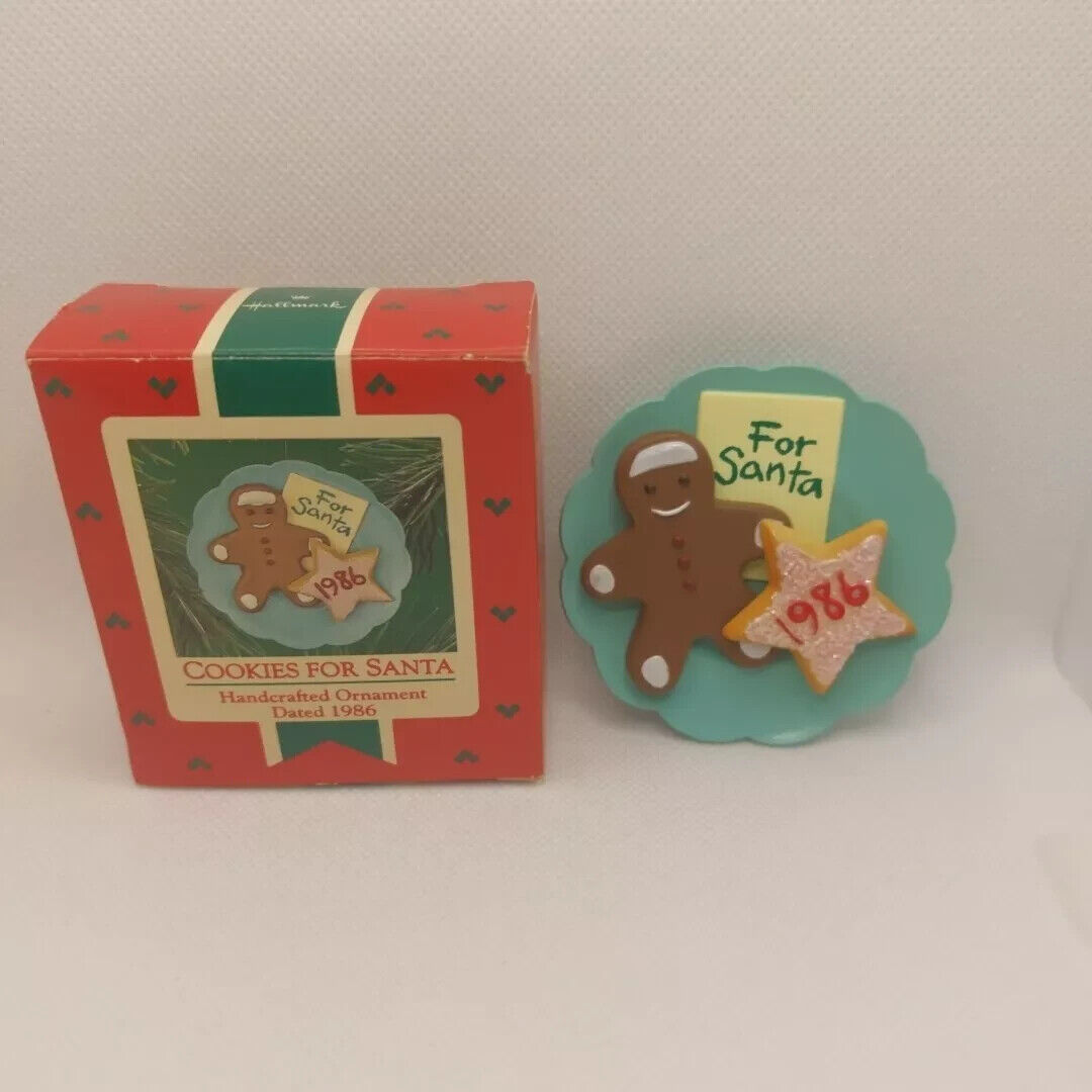 Vintage 1986 Hallmark Keepsake, Handcrafted Ornament-Cookies For Santa