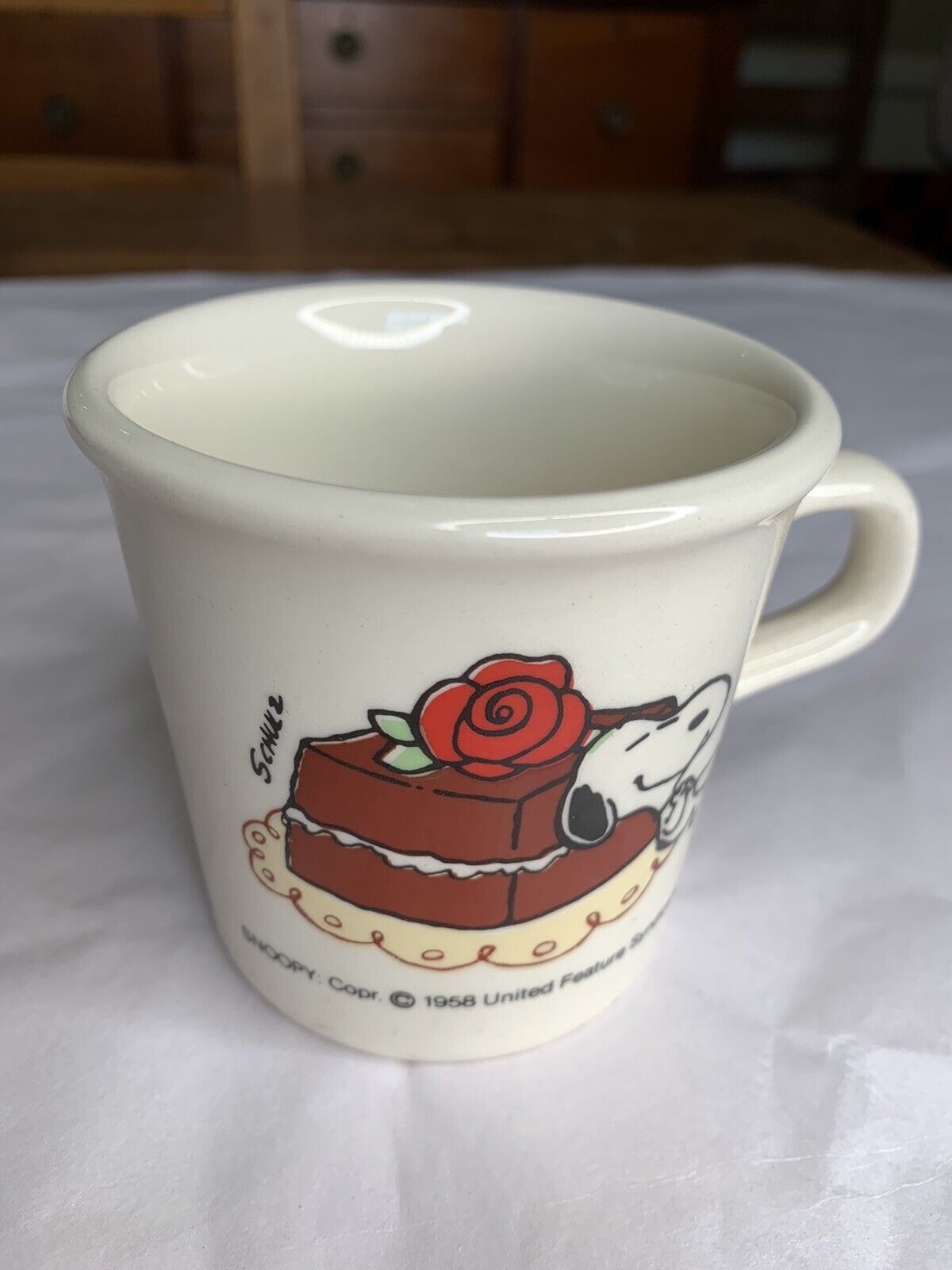 Vtg Taylor Mug Cup Snoopy 1958 3.4” 