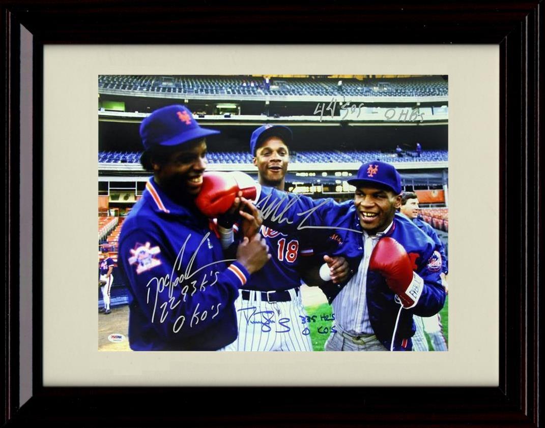 Framed 8x10 Dwight Gooden And Darryl Strawberry - New York Mets - With Mike