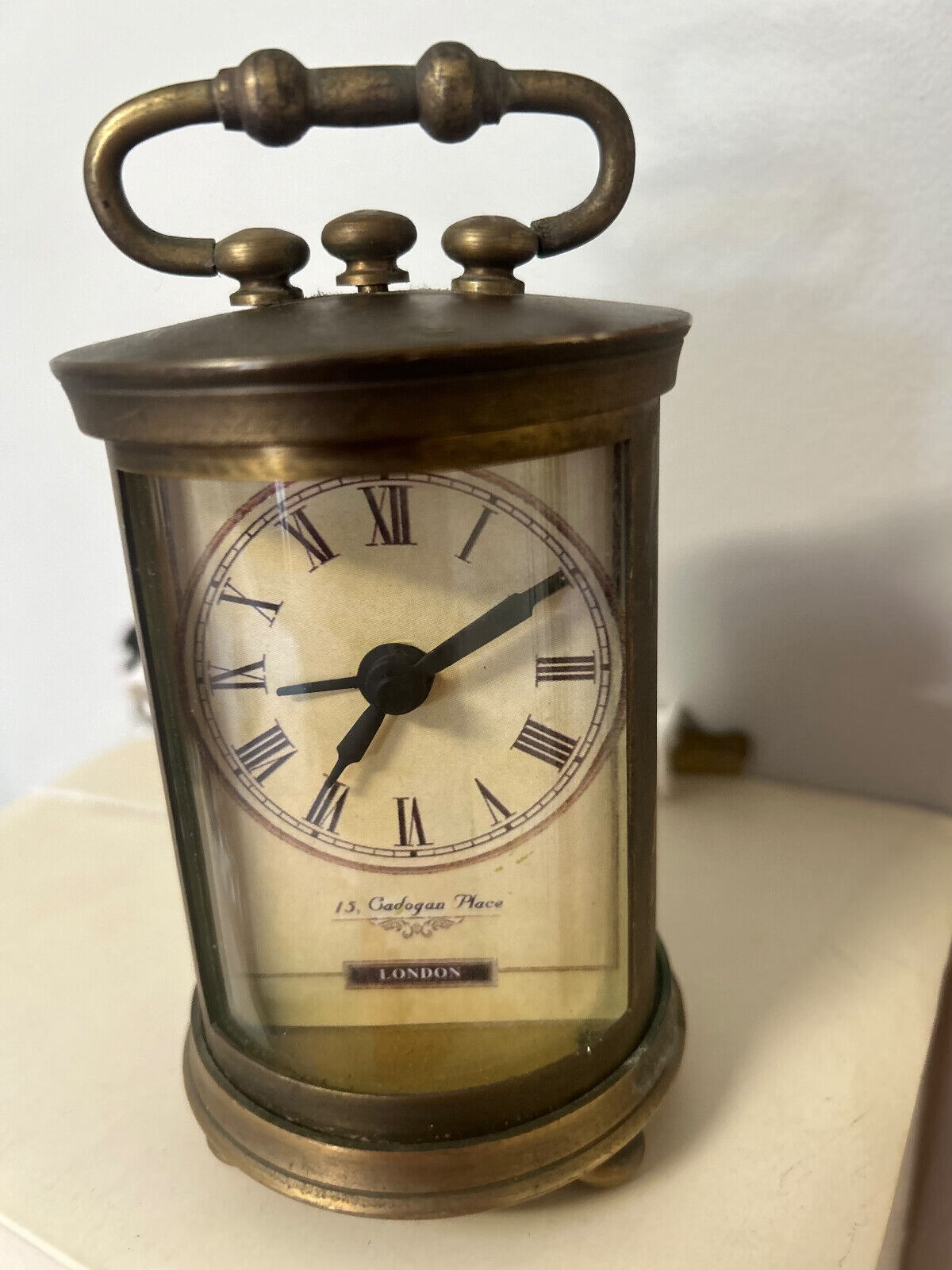15 Cadogan Place London Clock Bronze Case Battery Operated vintage