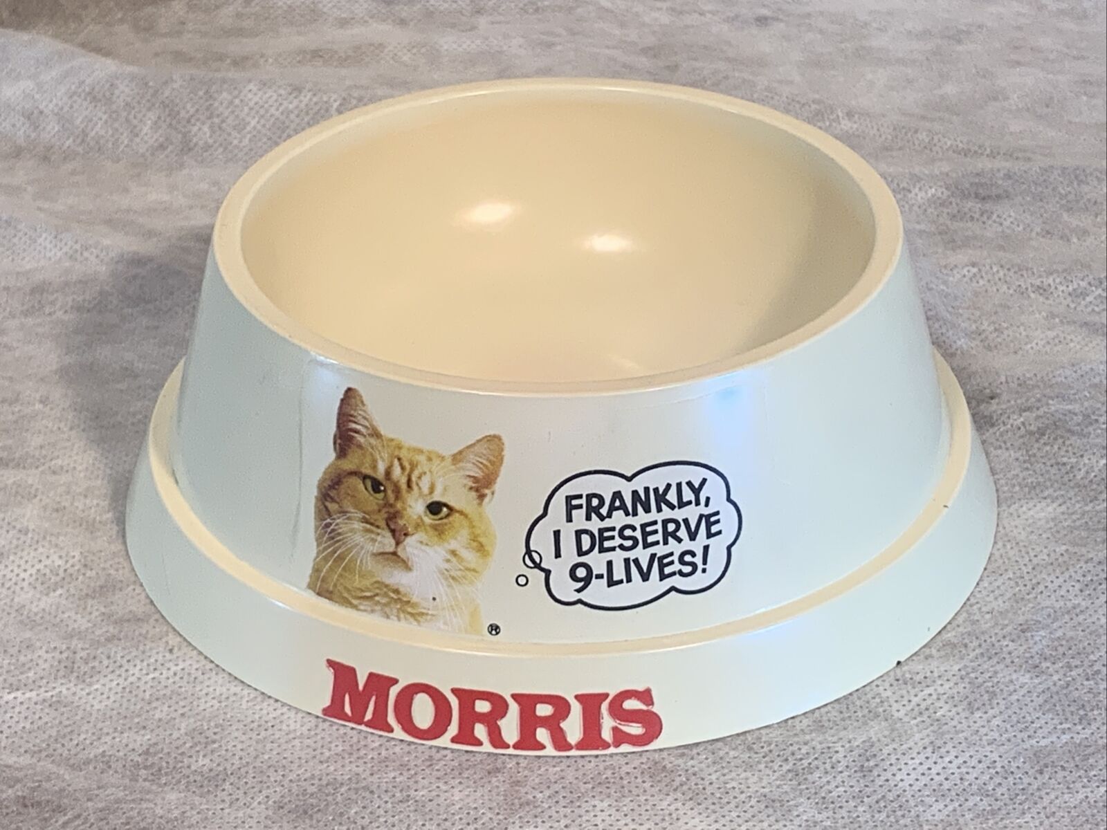 Star-Kist Foods 1977 Frankly 9 Lives Morris Cat Weighted Food Water Bowl Dish