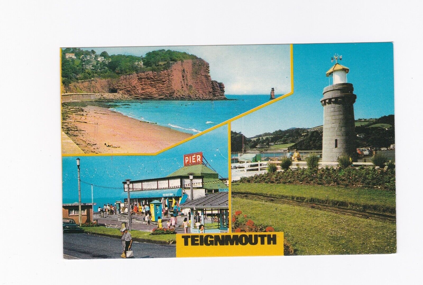 England Scotland Vintage Postcard Teignmouth Pier Entrance