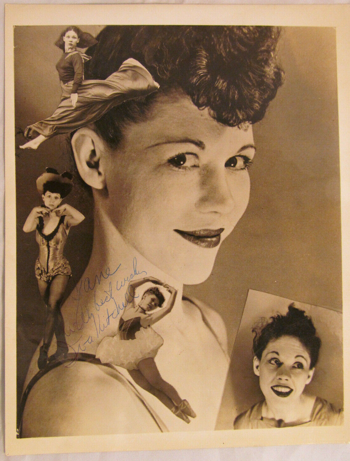 Vintage Original Promotional Photo Dance satirist Iva Kitchell Signed 1940 s