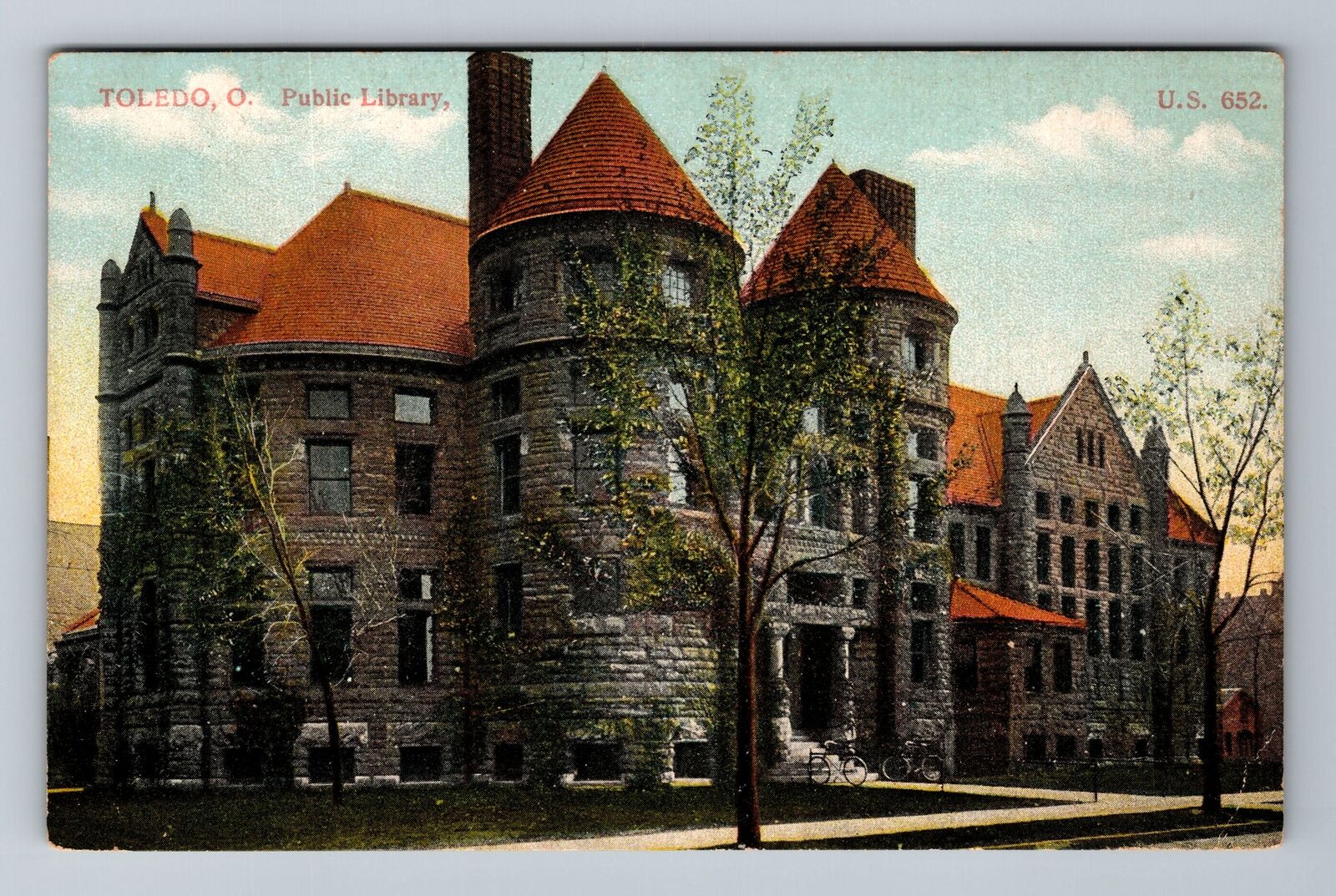 Toledo OH-Ohio, Public Library, Exterior, Vintage Postcard