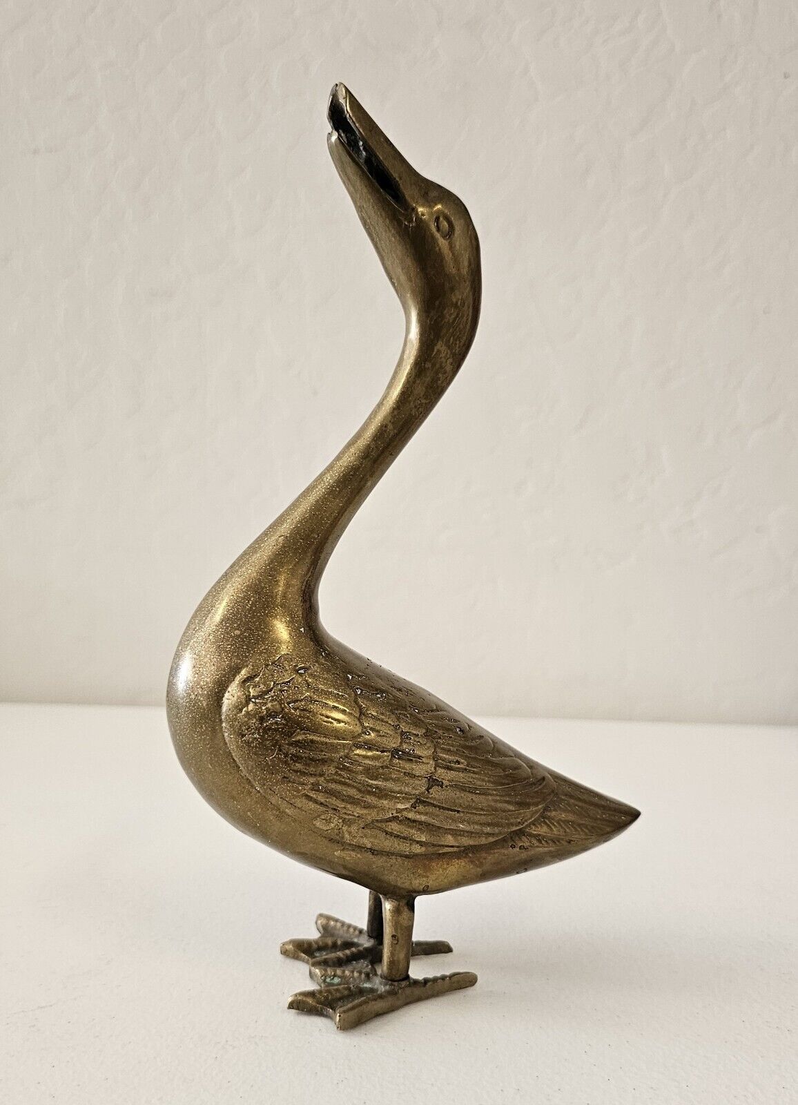 Brass Duck Leonard Silver Co Solid Figurine Statue 9” Vintage EUC