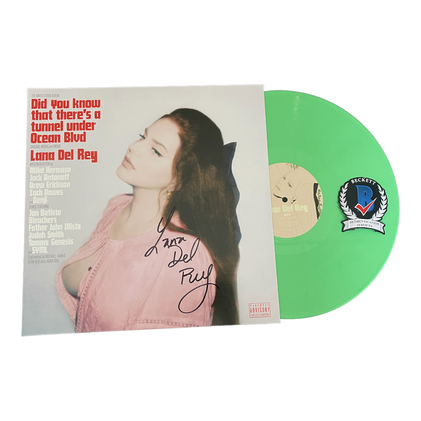 LANA DEL RAY SIGNED  'DID YOU KNOW THERE'S A TUNNEL UNDER OCEAN BLVD' VINYL BAS