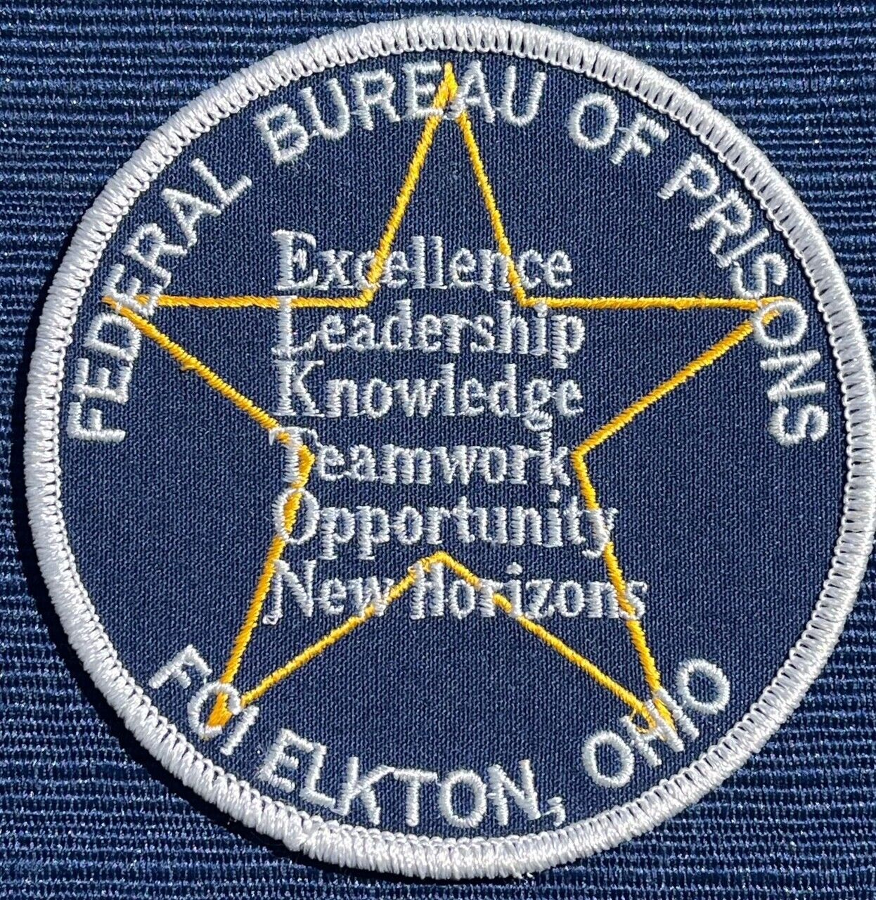 Vintage Federal Bureau Prisons ELKTON OHIO  Police Patch