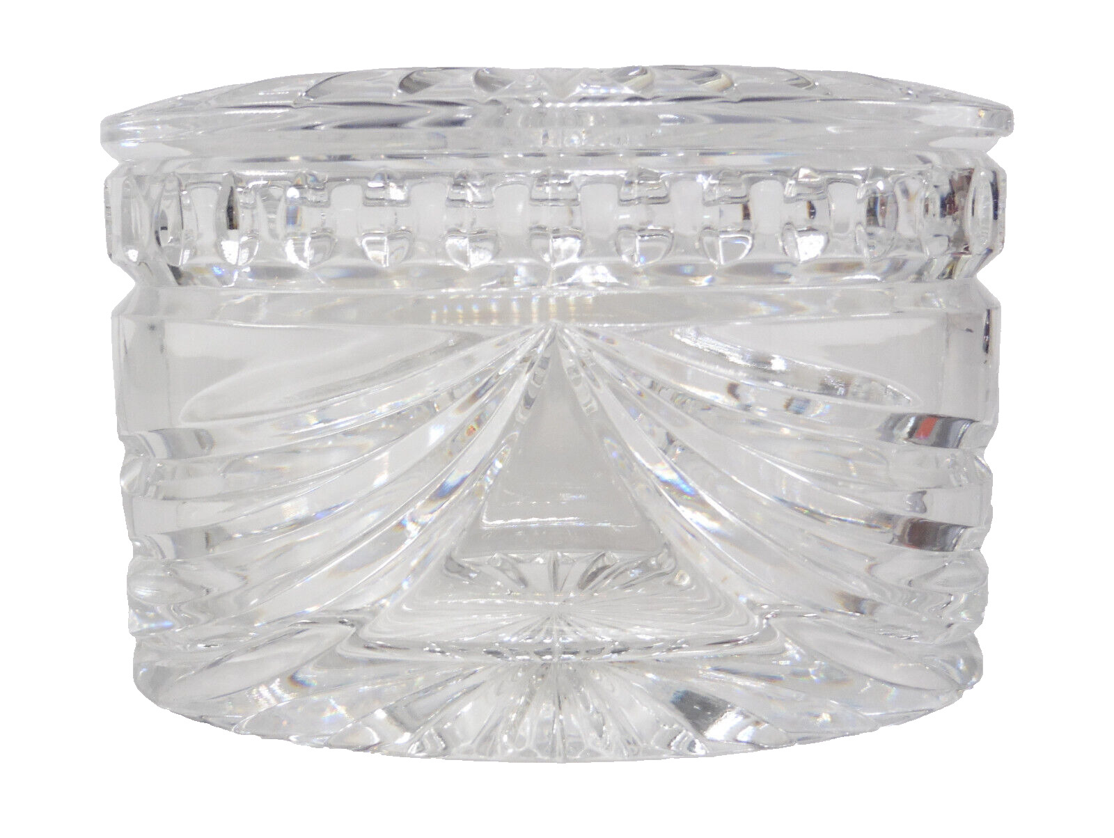 Waterford Overture Crystal Oval Trinket Box W/ Lid
