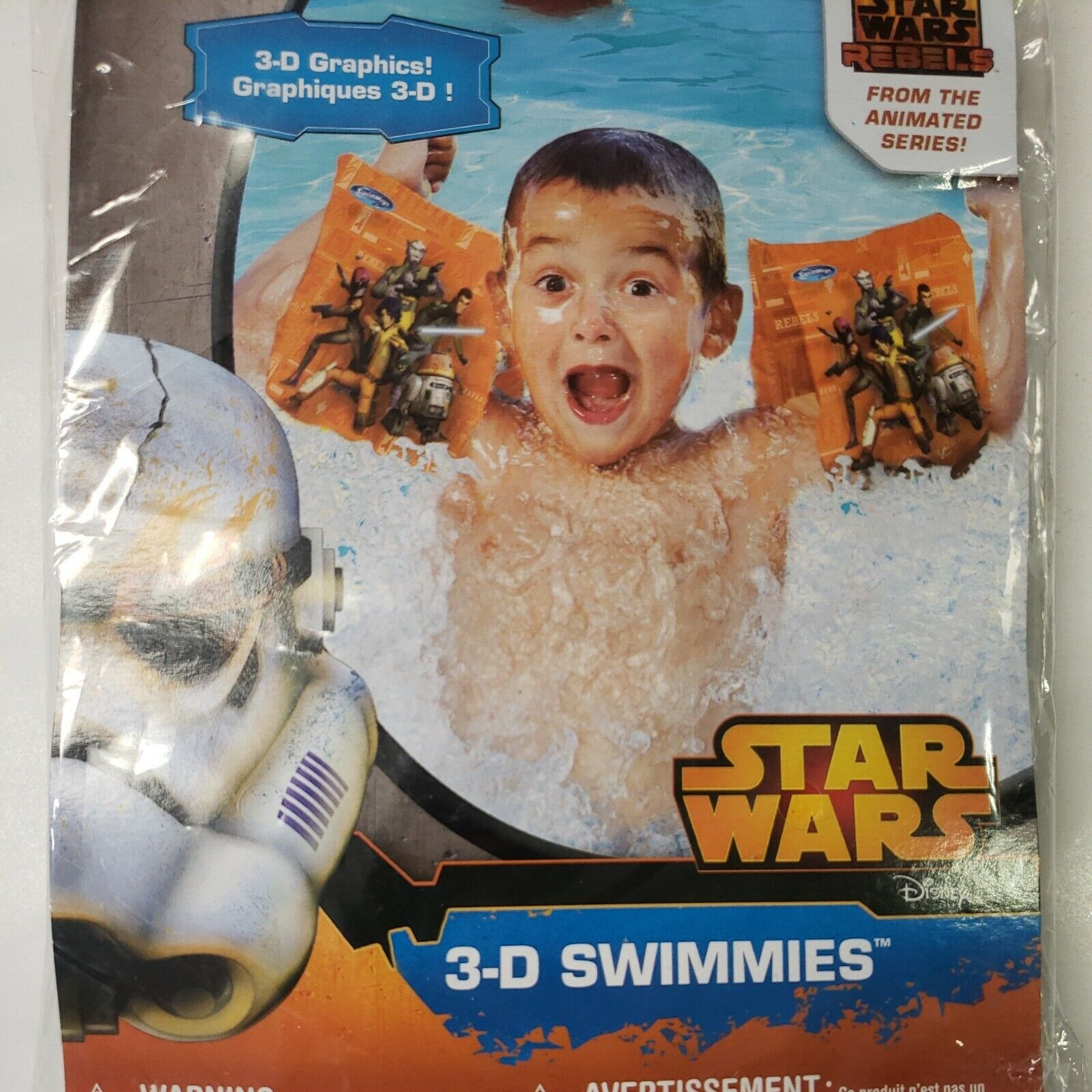 Star Wars Rebels 3-D Swimmies Arm Inflatable Floaties SwimWays Pool Summer Beach