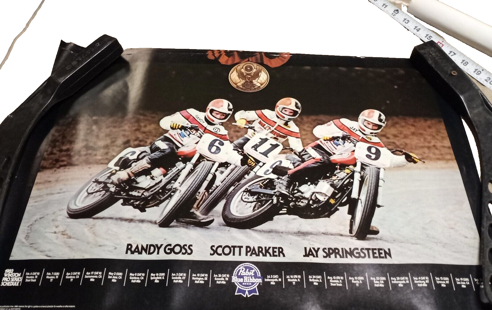 1982 Winston Pro Series Poster Harley-Davidson Cycles Gross, Parker 24\