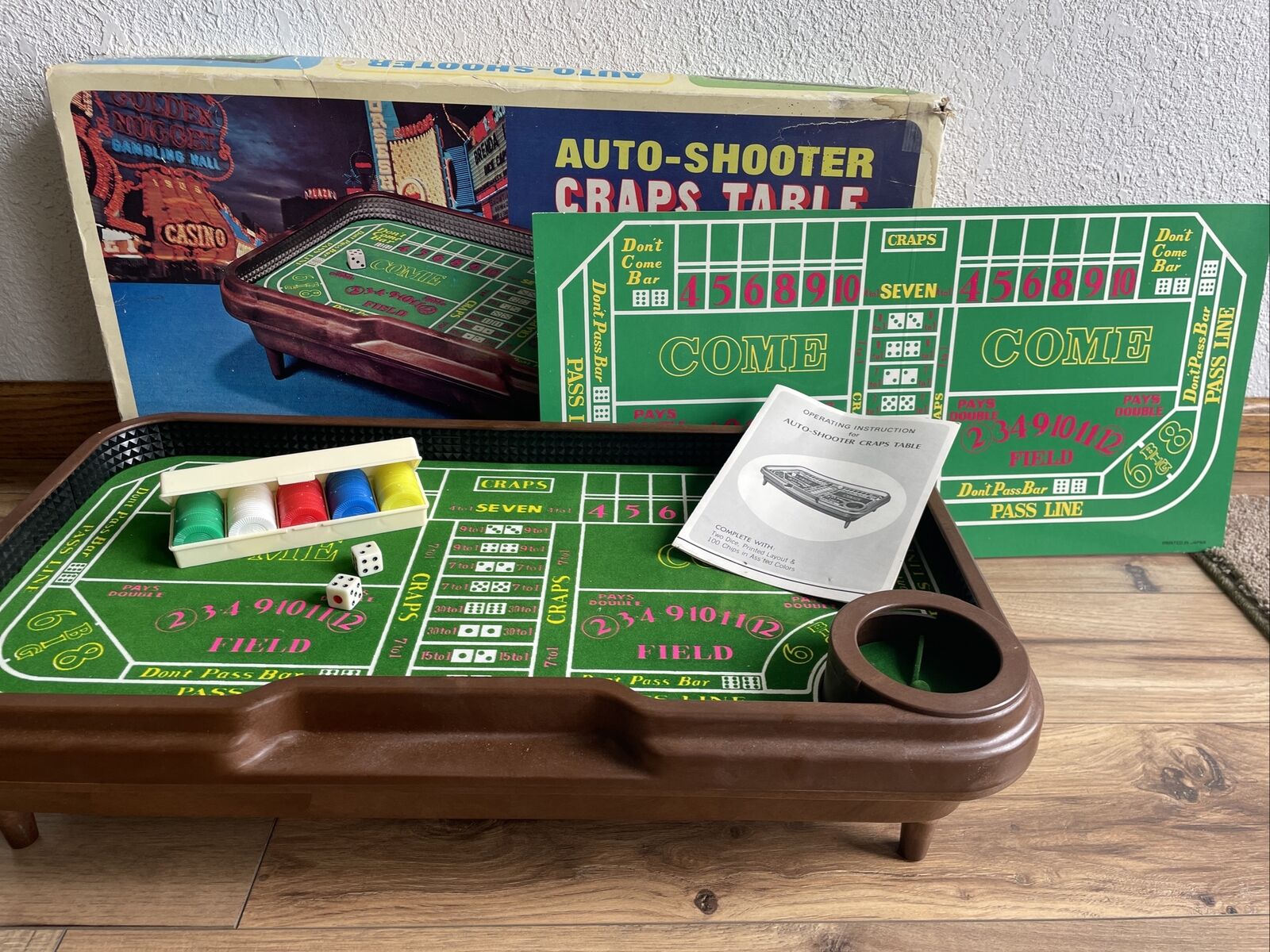 Vintage Waco Japan Auto Shooter Craps Table & Box WORKS GREAT