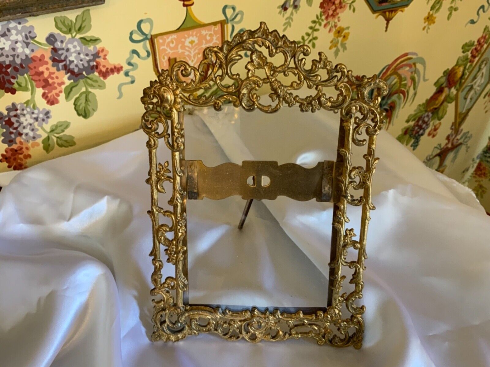 Lovely French Victorian Brass Ornate Picture Frame Circa 1890
