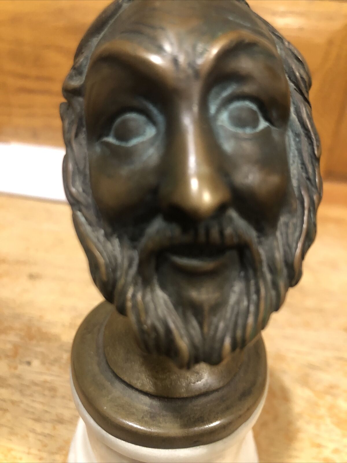 Jewish Item Bronze Bust Of A Man With A Skullcap Marked Museum Deaccusation￼￼