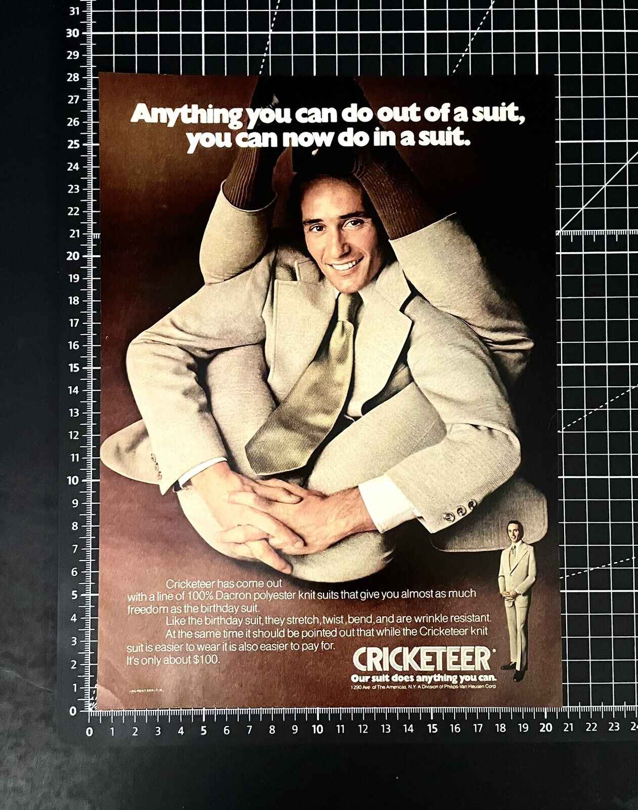 Cricketeer Suit Vintage 1972 Print Ad Clothing Advertisement