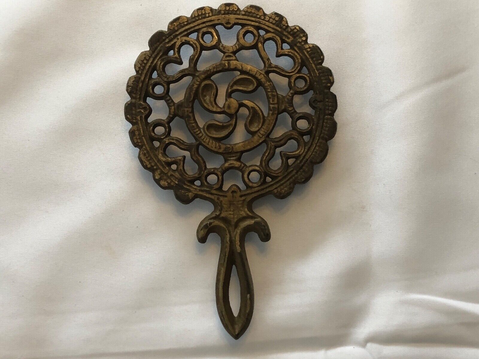 Vintage Brass Trivet Victorian See pics, Very Nice for its age.