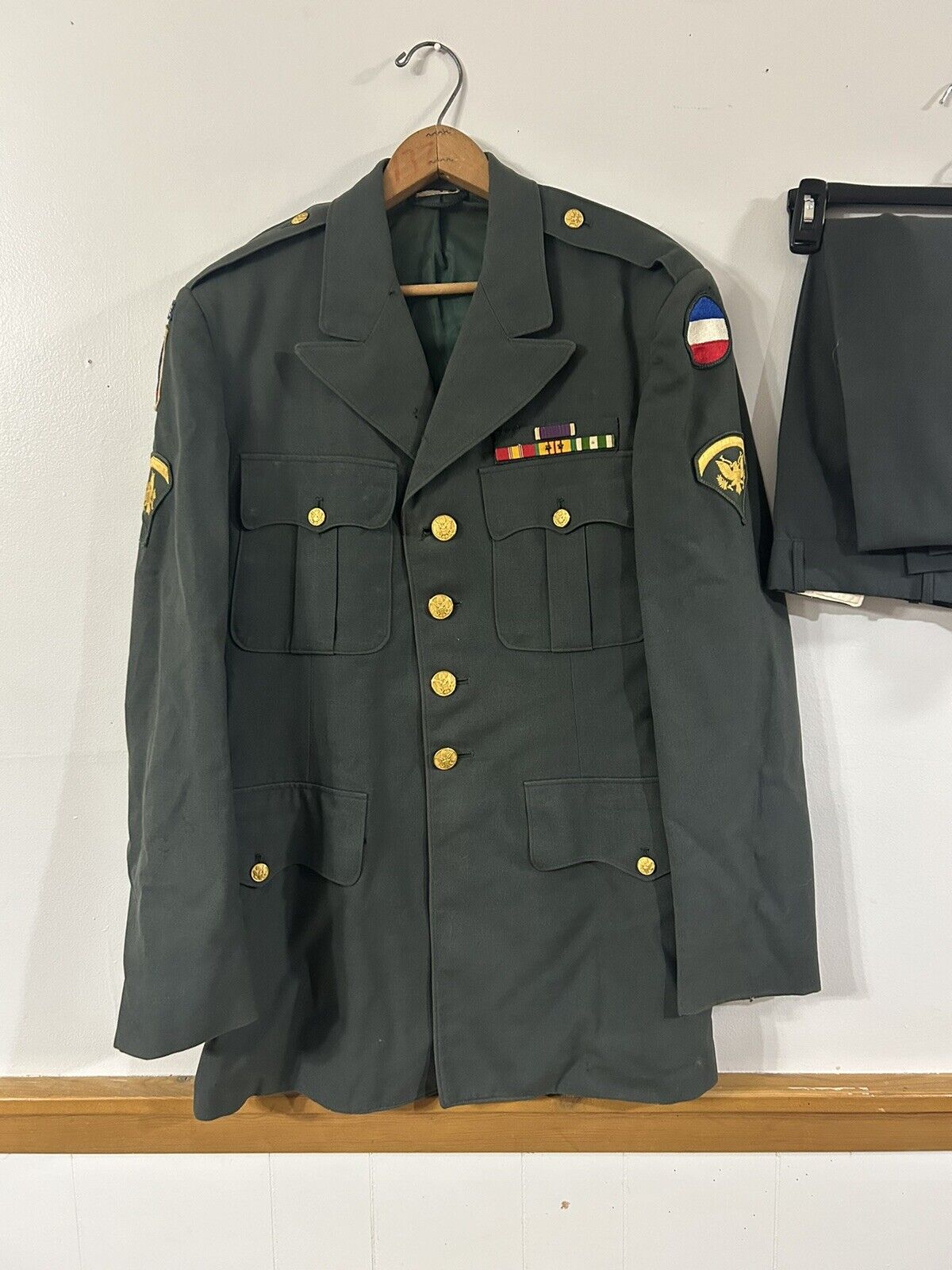 Vintage US Army Vietnam Era Green Empire Dress Uniform Jacket Size  39L