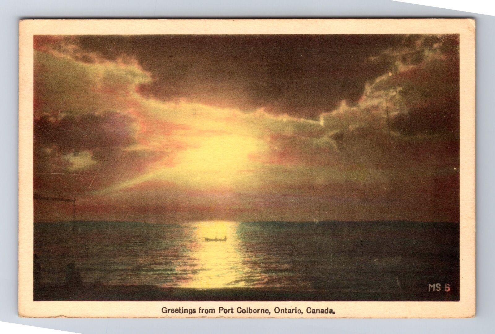 Port Colborne-Ontario, Scenic Greetings, Antique Souvenir Vintage Postcard