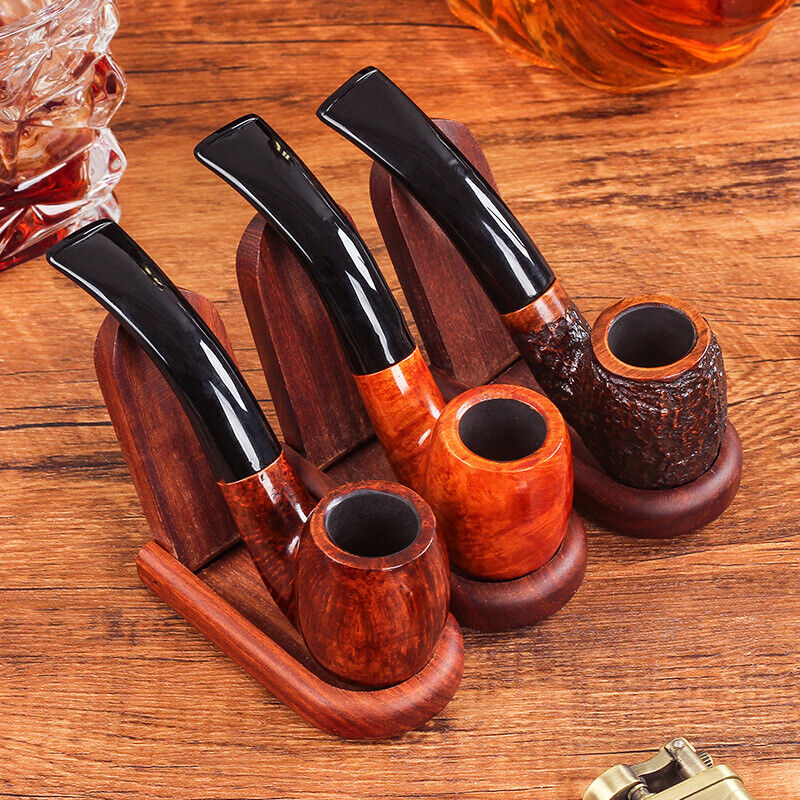 Classic Bruyere Pipe Handmade Solid Wood Large Curved Pipe Tobacco Pipes