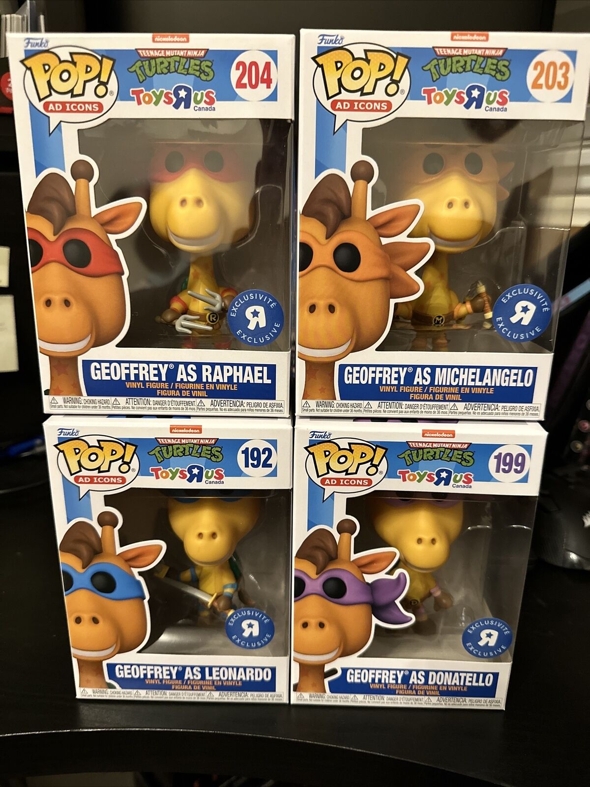 Funko Pop - Ad Icons - TMNT Geoffrey - Toys R Us (Exclusive) Set Of 4